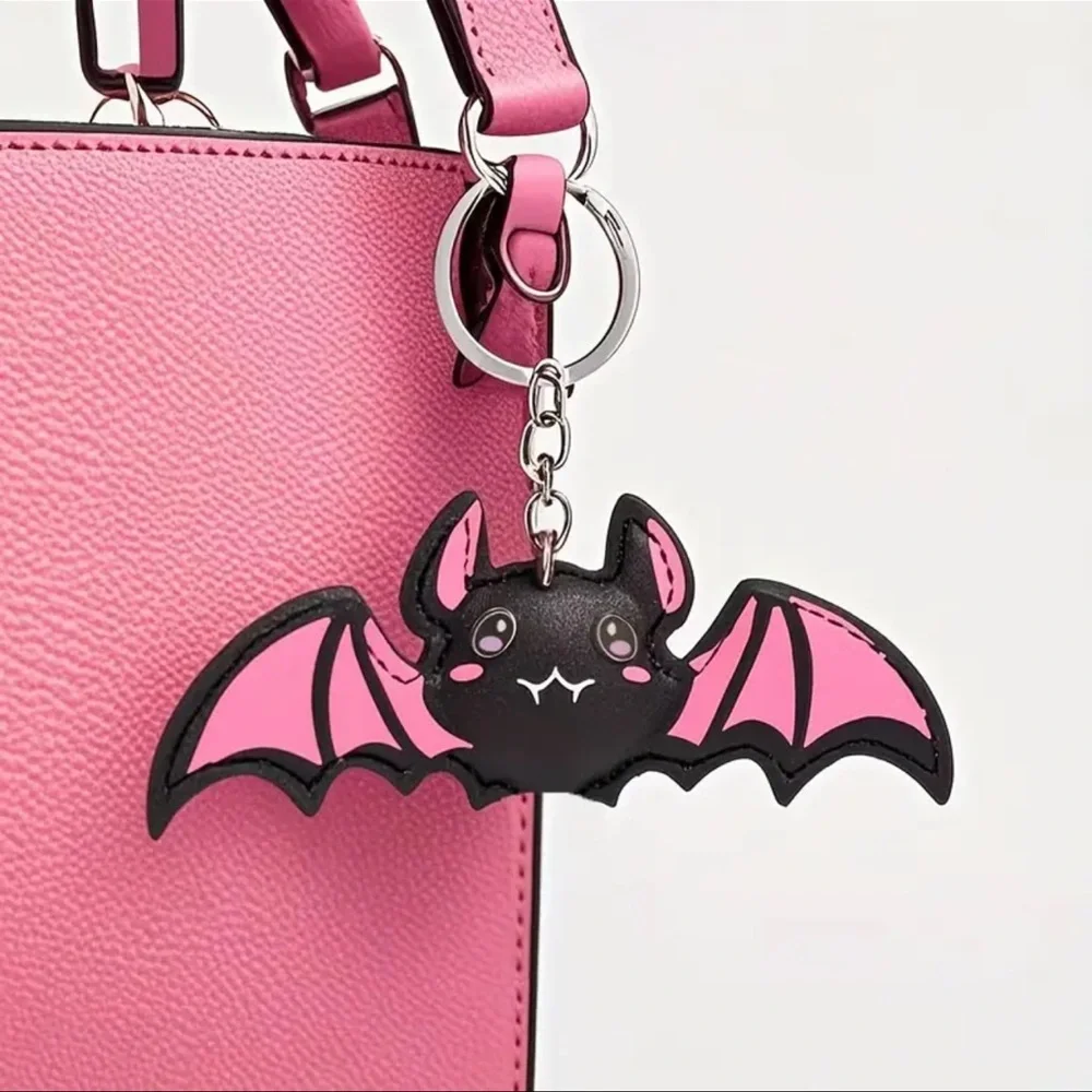 Pink and Black Bat Key Holder, NEW